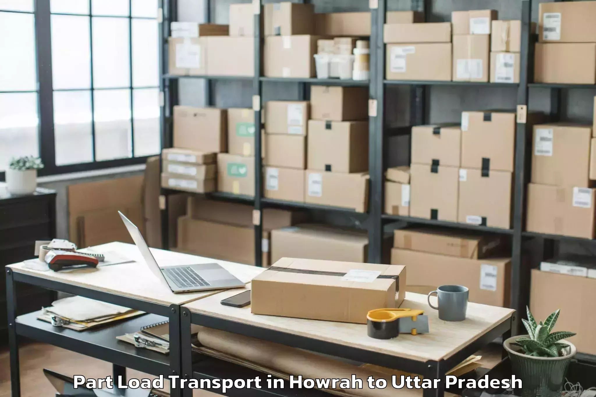 Affordable Howrah to Maharishi University Lucknow Part Load Transport